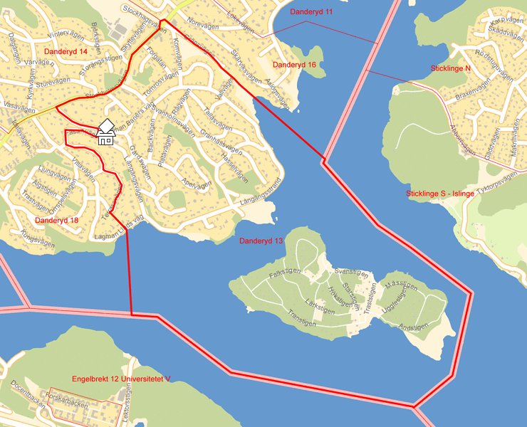 Karta över Danderyd 13