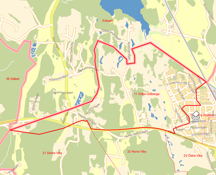 Karta över 11 Gillbo-Gillberga