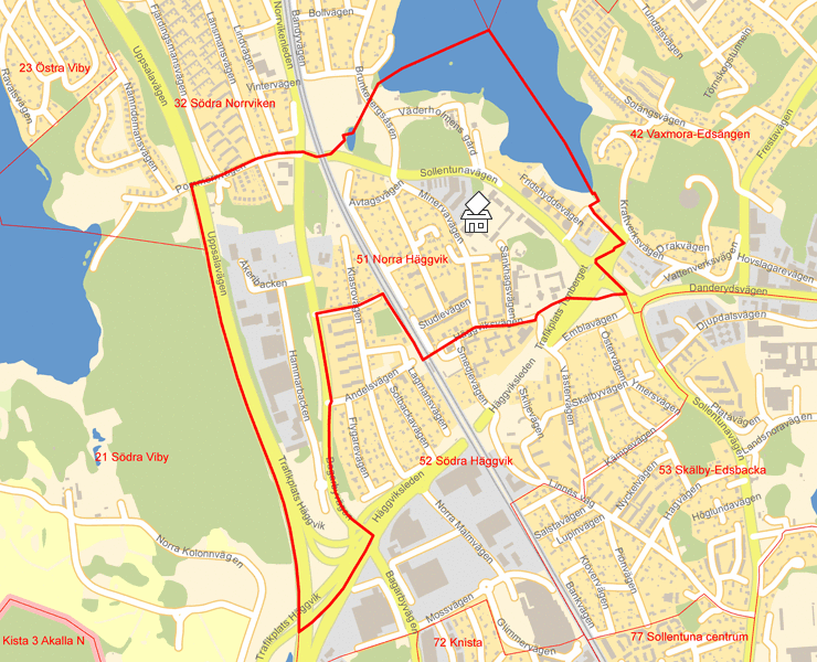 Karta över 51 Norra Häggvik