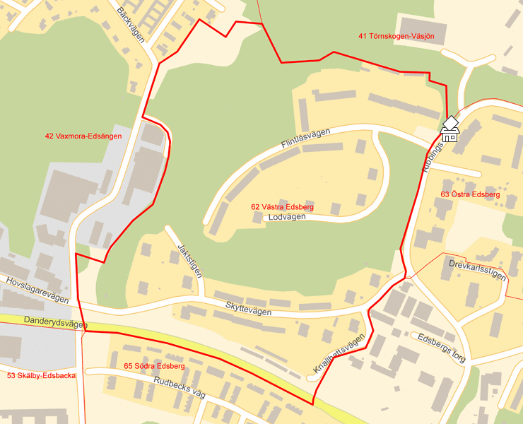 Karta över 62 Västra Edsberg