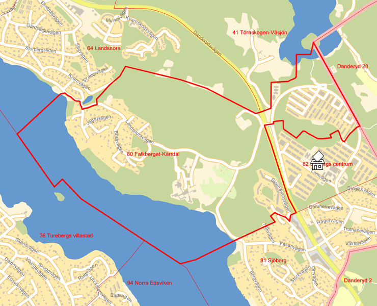 Karta över 80 Falkberget-Kärrdal