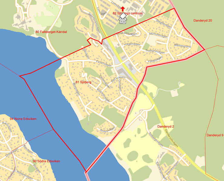 Karta över 81 Sjöberg
