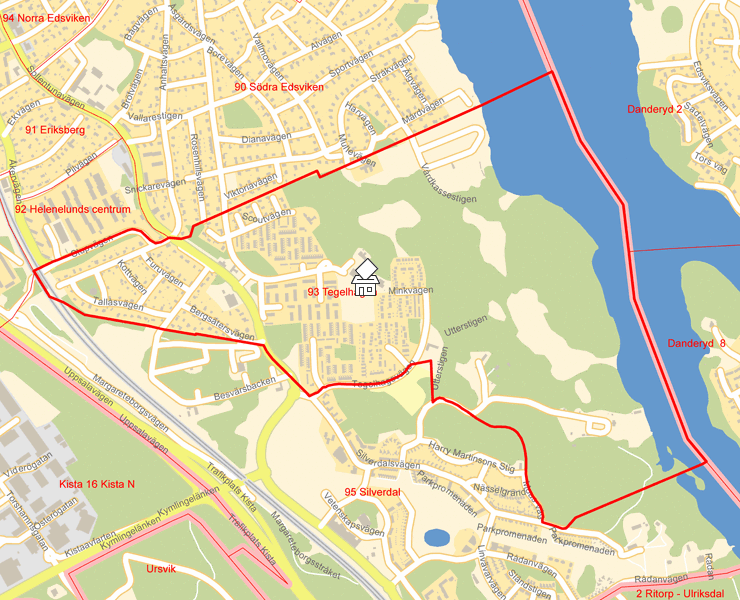 Karta över 93 Tegelhagen