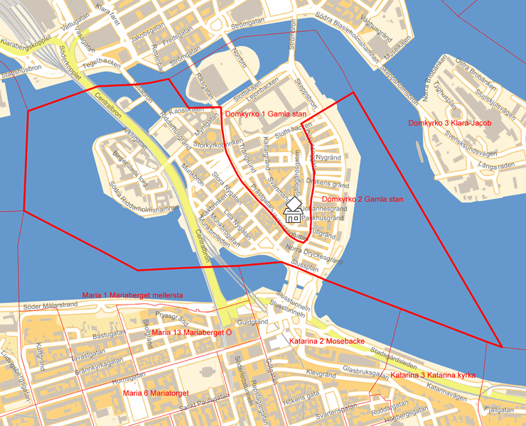 Karta över Domkyrko 2 Gamla stan