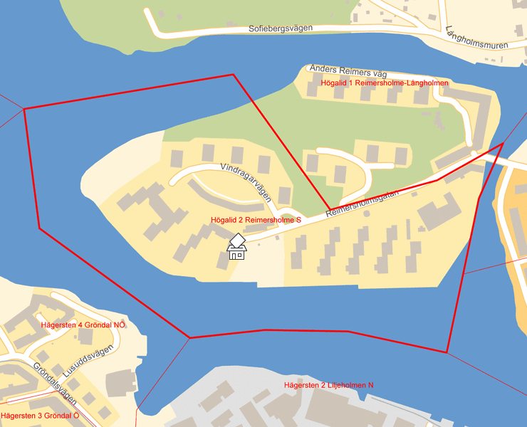 Karta över Högalid 2 Reimersholme S