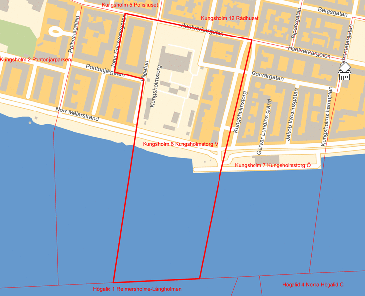 Karta över Kungsholm 6 Kungsholmstorg V