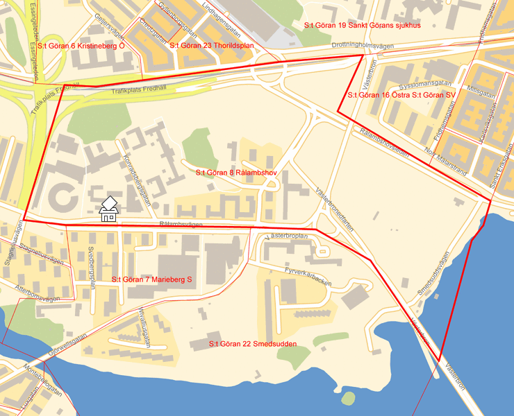 Karta över S:t Göran 8 Rålambshov