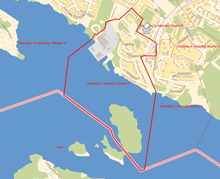 Karta över Hässelby 1 Hässelby Strand V
