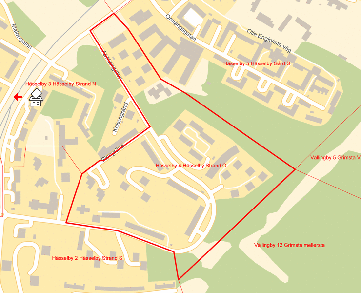 Karta över Hässelby 4 Hässelby Strand Ö