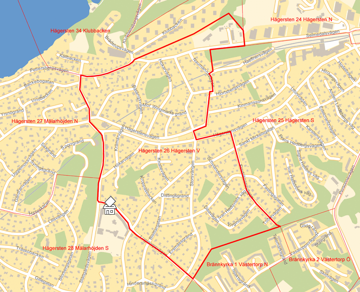 Karta över Hägersten 26 Hägersten V