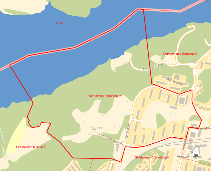 Karta över Skärholmen 2 Bredäng N