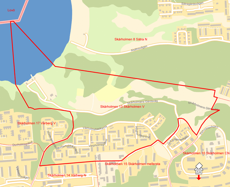 Karta över Skärholmen 13 Skärholmen V