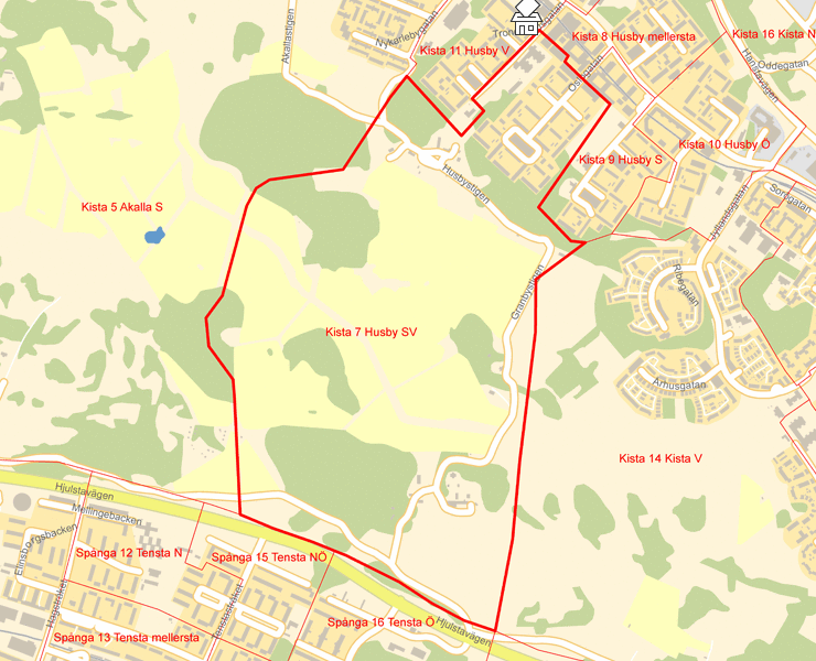 Karta över Kista 7 Husby SV