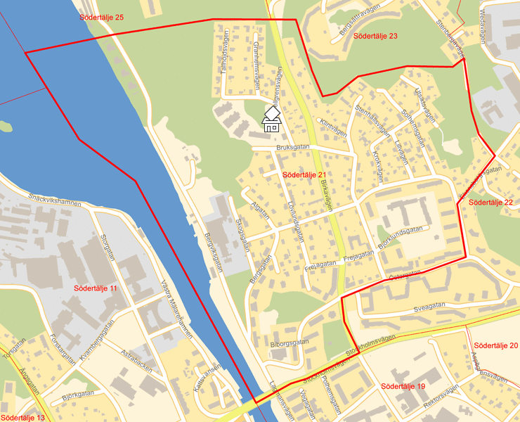 Karta över Södertälje 21