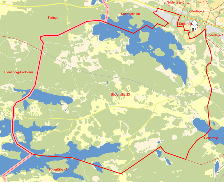 Karta över Södertälje 33