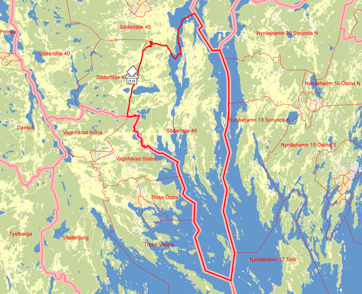 Karta över Södertälje 48