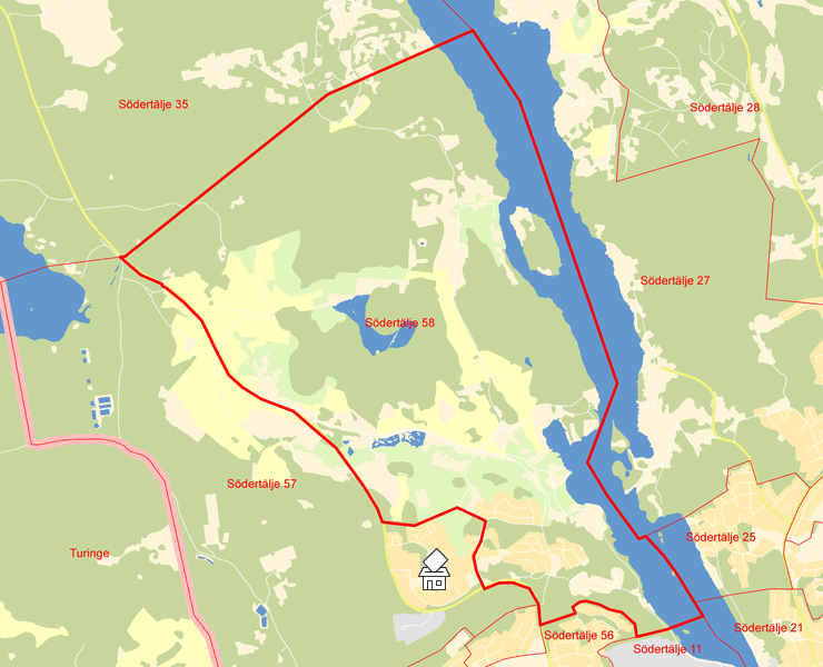Karta över Södertälje 58