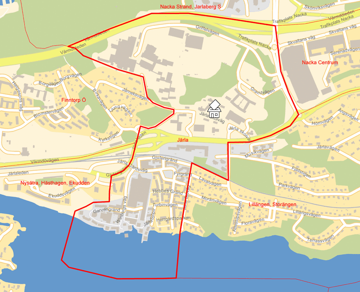Karta över Järla
