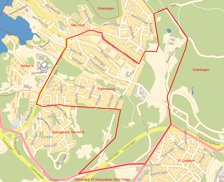 Karta över Sigfridsborg