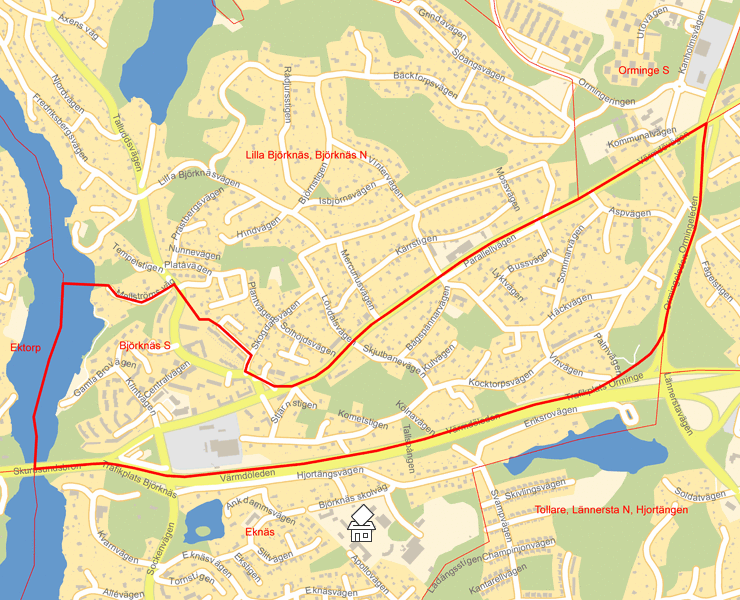 Karta över Björknäs S