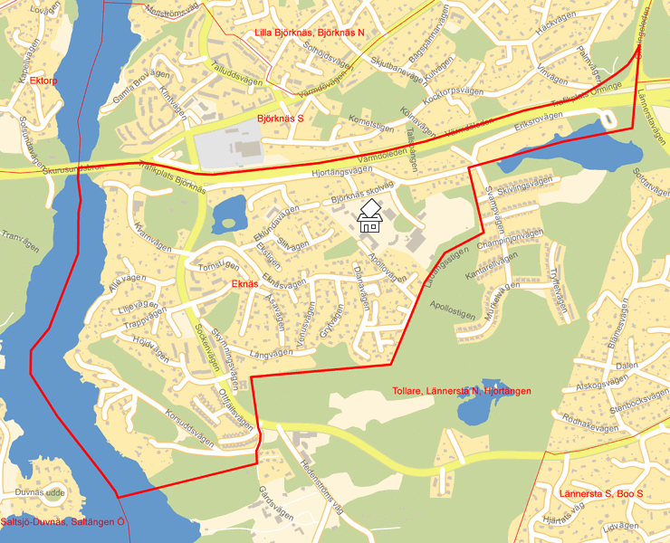 Karta över Eknäs