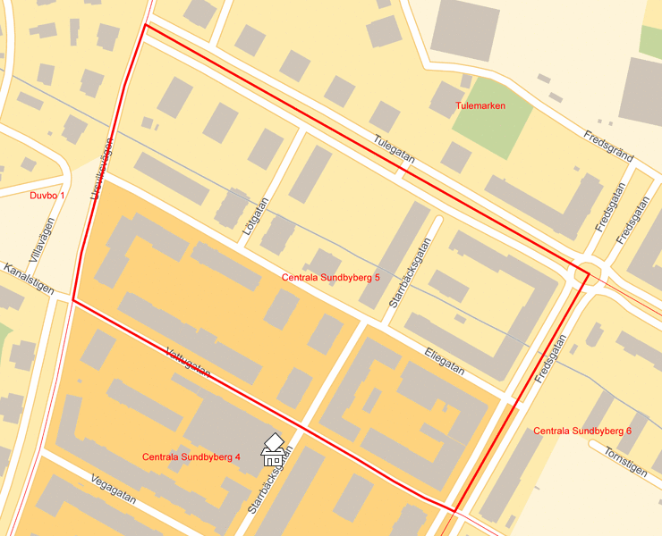Karta över Centrala Sundbyberg 5