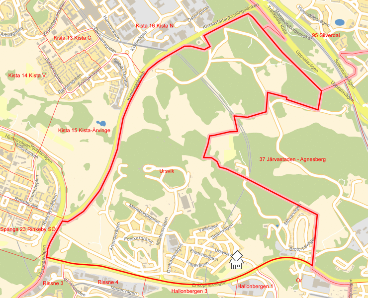 Karta över Ursvik