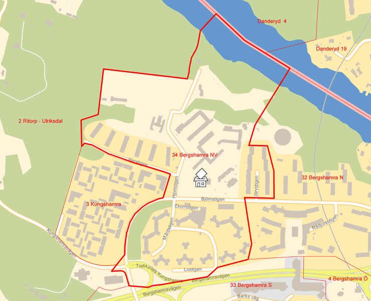 Karta över 34 Bergshamra NV