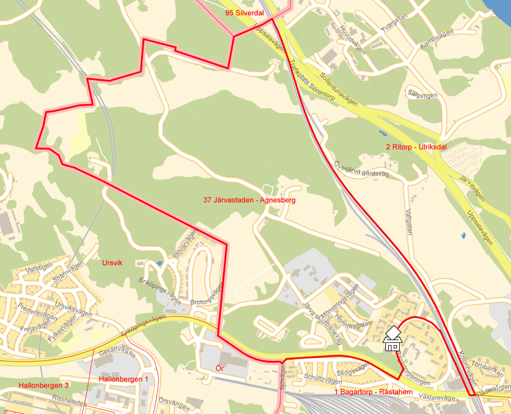 Karta över 37 Järvastaden - Agnesberg