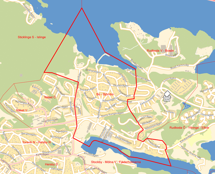 Karta över Bo - Björnbo