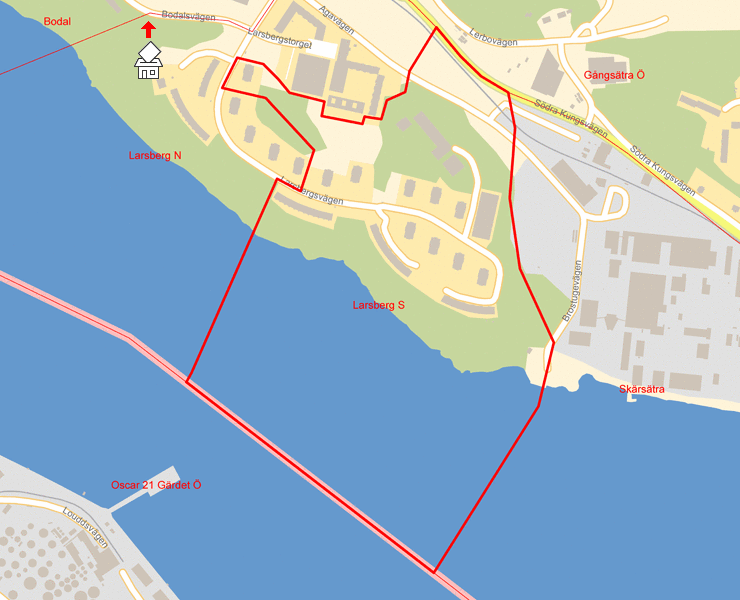 Karta över Larsberg S