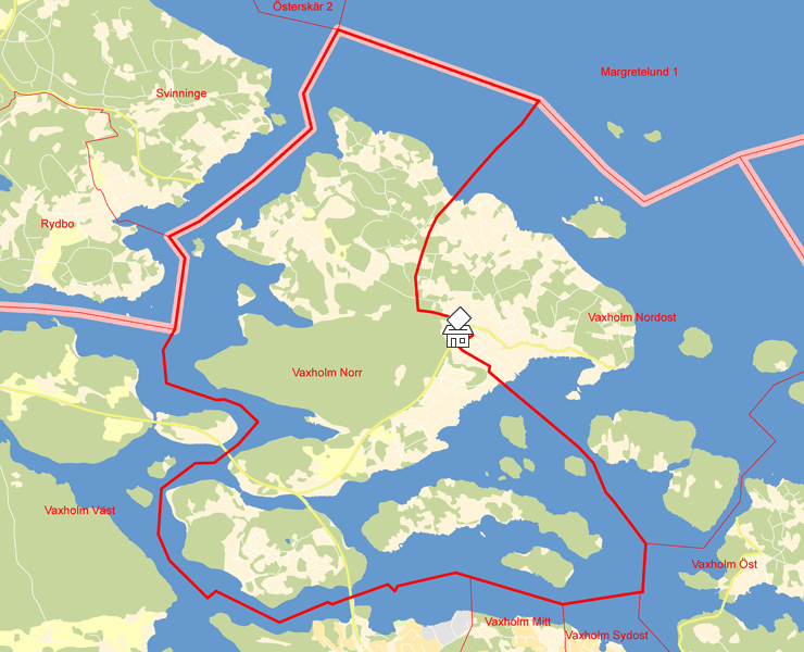 Karta över Vaxholm Norr