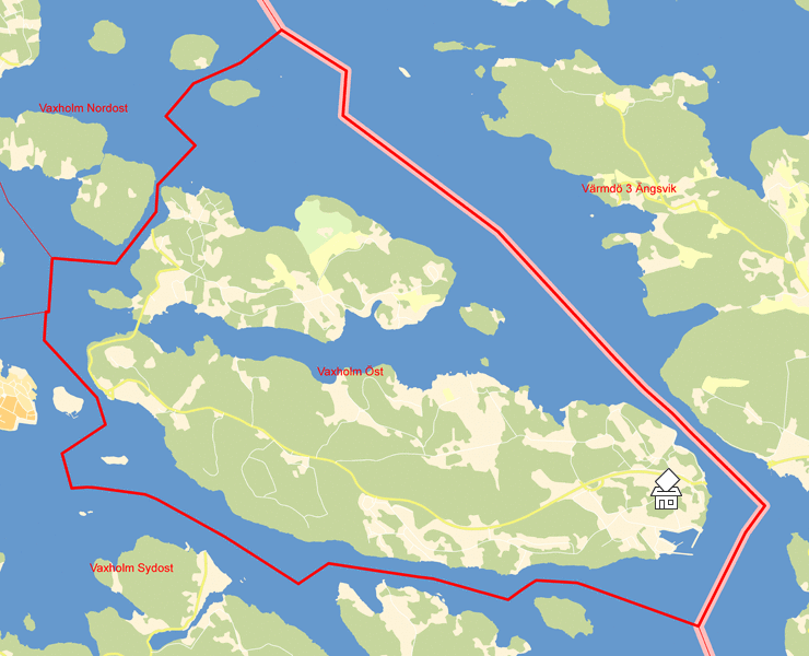 Karta över Vaxholm Öst
