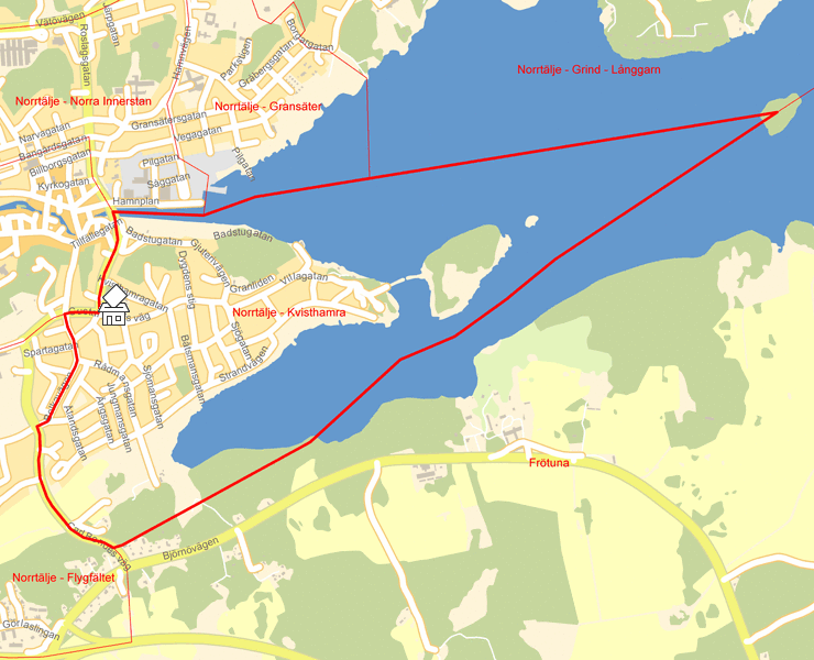 Karta över Norrtälje - Kvisthamra