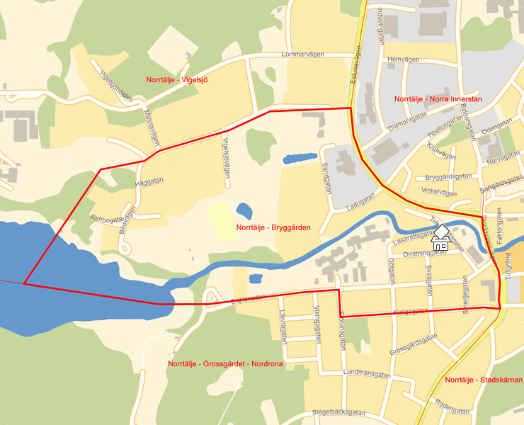 Karta över Norrtälje - Bryggården