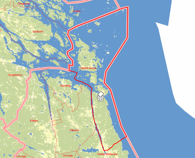 Karta över Väddö Norra