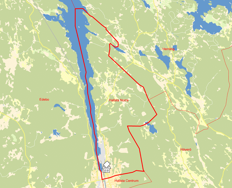 Karta över Hallsta Norra