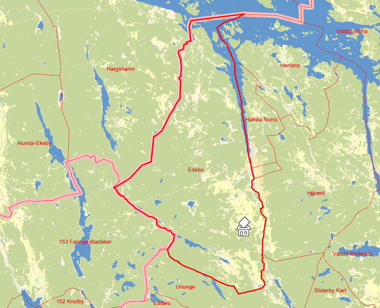 Karta över Edebo