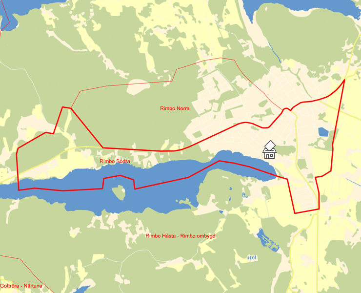 Karta över Rimbo Södra