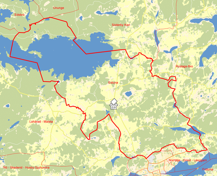 Karta över Estuna