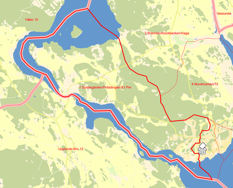 Karta över 1 Sjudargården/Prästängen/S:t Per
