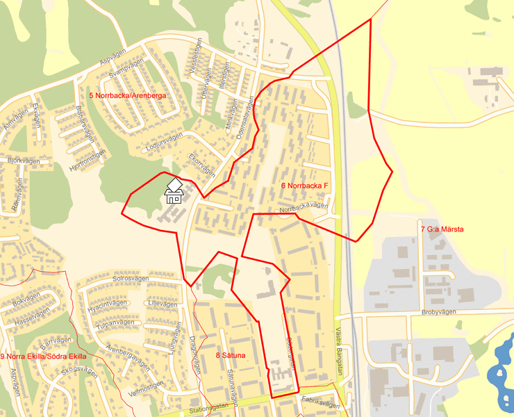 Karta över 6 Norrbacka F