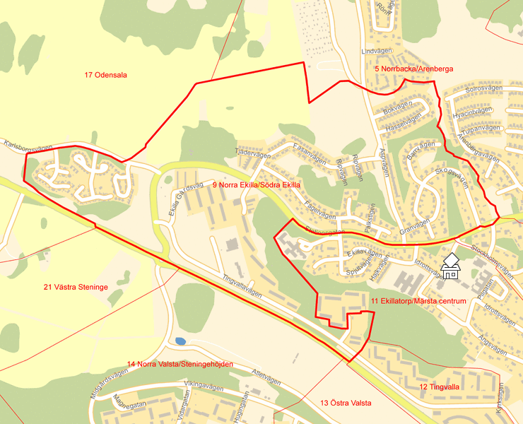 Karta över 9 Norra Ekilla/Södra Ekilla