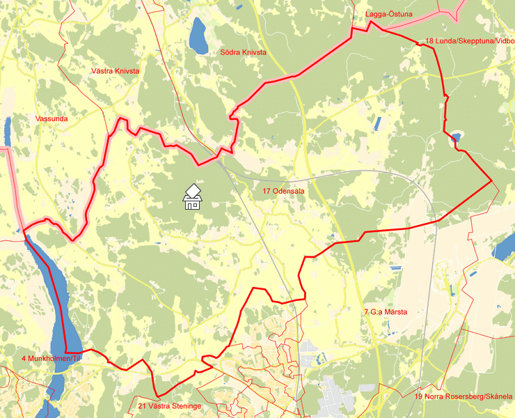 Karta över 17 Odensala