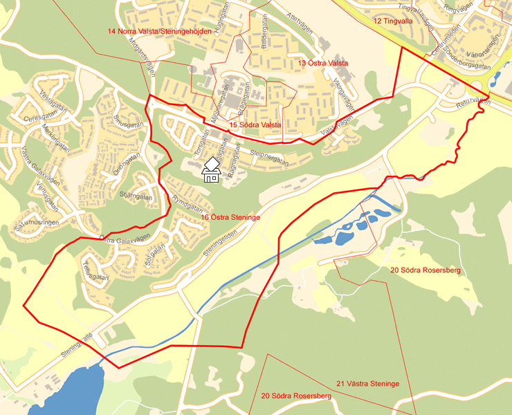 Karta över 16 Östra Steninge