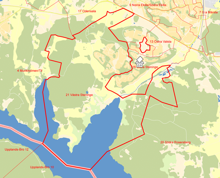 Karta över 21 Västra Steninge