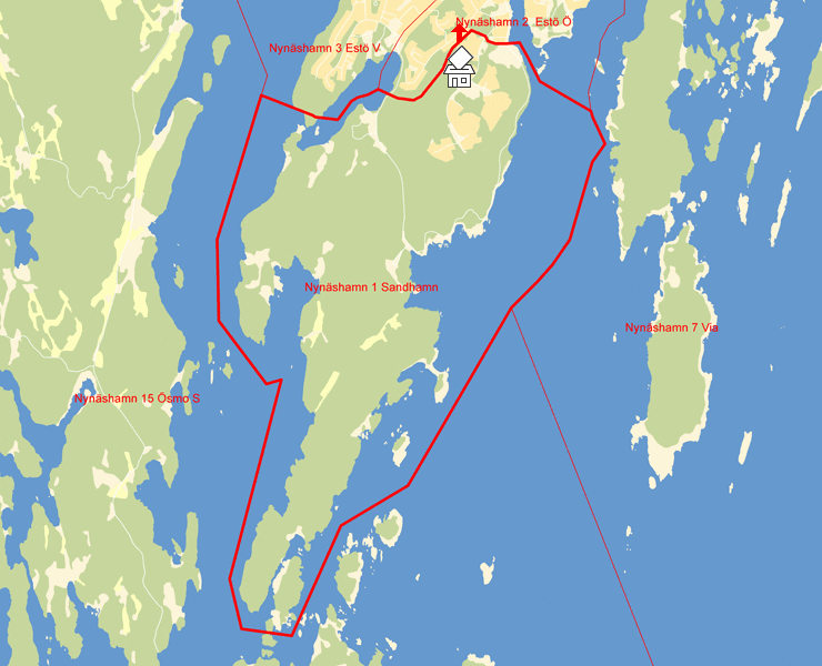 Karta över Nynäshamn 1 Sandhamn