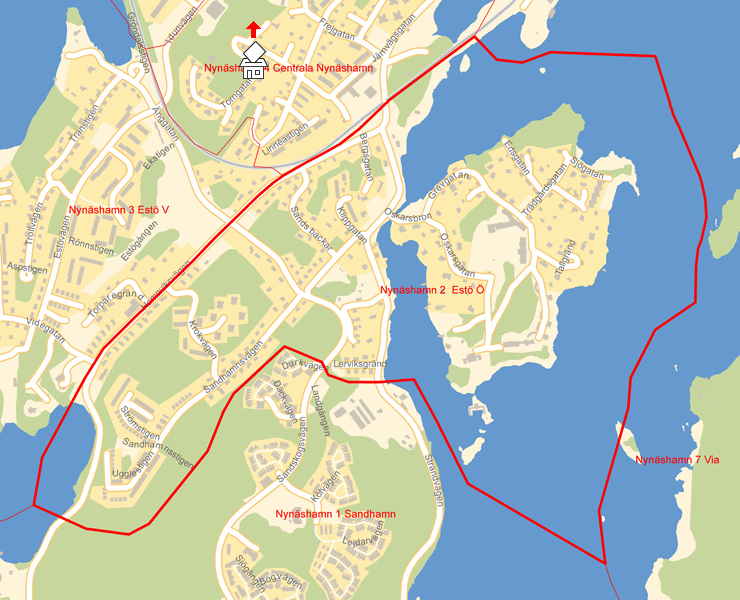 Karta över Nynäshamn 2  Estö Ö
