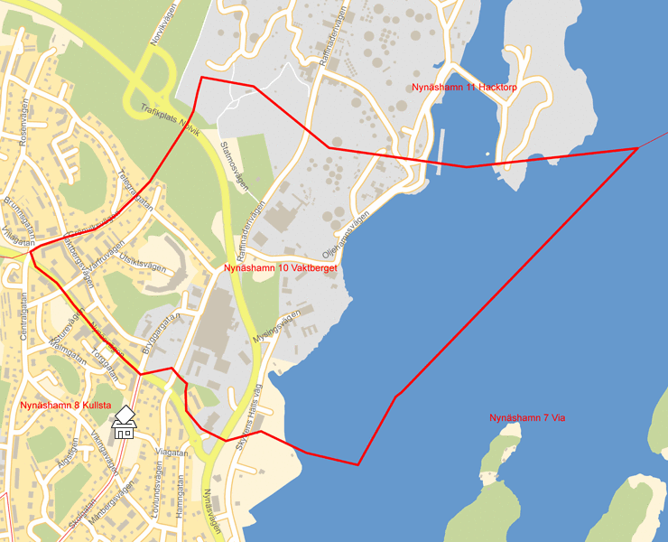 Karta över Nynäshamn 10 Vaktberget