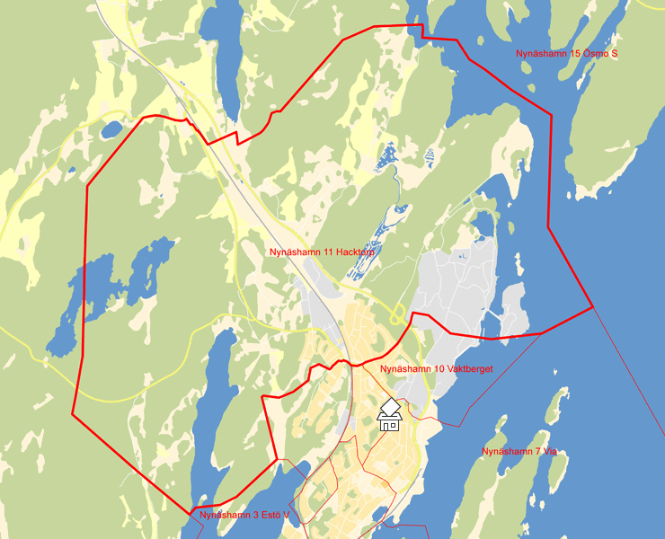 Karta över Nynäshamn 11 Hacktorp